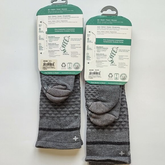 SockWell Merino Wool Firm Graduated Compression Socks ~ 2 Pairs ~ Men's L/XL - Picture 4 of 7